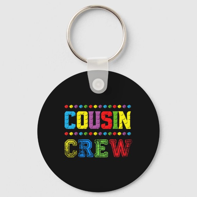 Cousin Crew Building Blocks Master Builder Brick T Key Ring (Front)