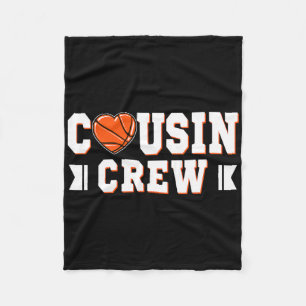 Cousin Crew Bysketbyll Squad Family Birthday Byske Fleece Blanket