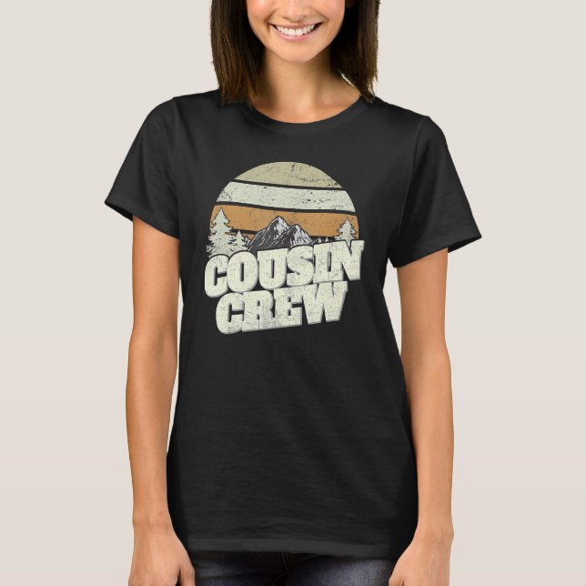 Cousin Crew Camping Outdoor Sunset Summer Camp 1 T-Shirt (Front)
