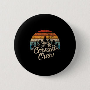 Cousin Crew Camping Outdoor Sunset Summer Camp  6 Cm Round Badge