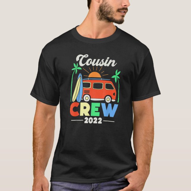 Cousin Crew Camping Outdoor Sunset Summer Camp Hap T-Shirt (Front)