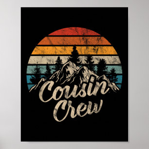 Cousin Crew Camping Outdoor Sunset Summer Camp Poster