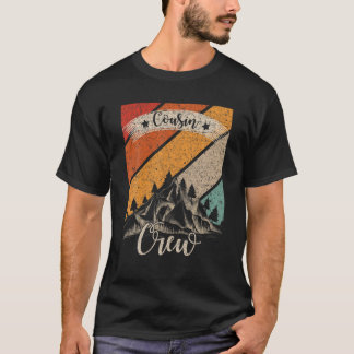 Cousin Crew Camping Outdoor Sunset Summer Camp Vin T-Shirt