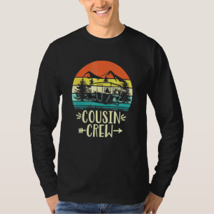 Cousin Crew Camping Outdoor Sunset Summer Camp Vin T-Shirt