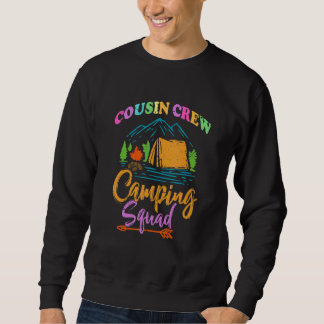 Cousin Crew Camping Squad  Family Camping Vacation Sweatshirt