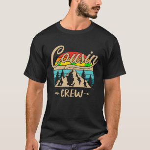 Cousin Crew Camping Sunset Summer Camp Retro Match T-Shirt