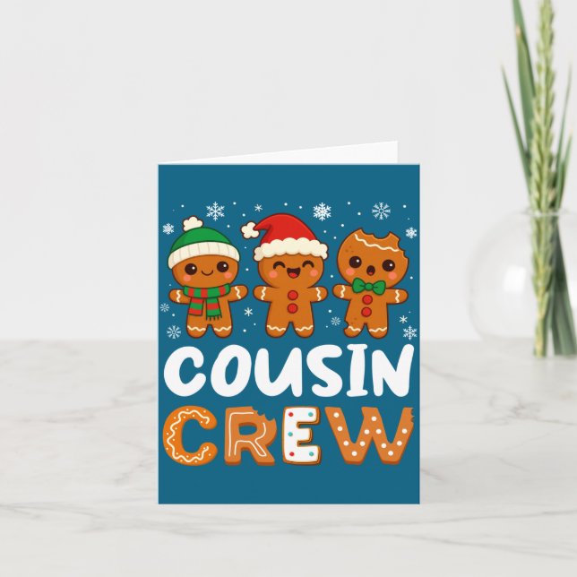 Cousin Crew Christmas 2025 Cookie Kids Boy Girl Fa Card (Front)