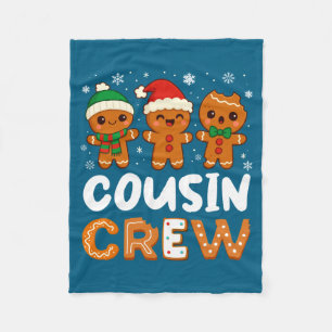 Cousin Crew Christmas 2025 Cookie Kids Boy Girl Fa Fleece Blanket