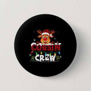 Cousin Crew Christmas 2025 Family Matching Santa E 6 Cm Round Badge