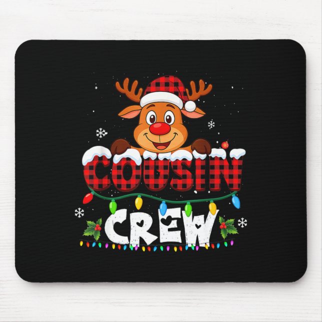 Cousin Crew Christmas 2025 Family Matching Santa E Mouse Pad (Front)