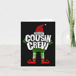 Cousin Crew Christmas Elf Matching Family Card