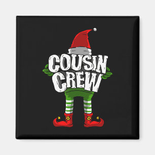 Cousin Crew Christmas Elf Matching Family  Magnet