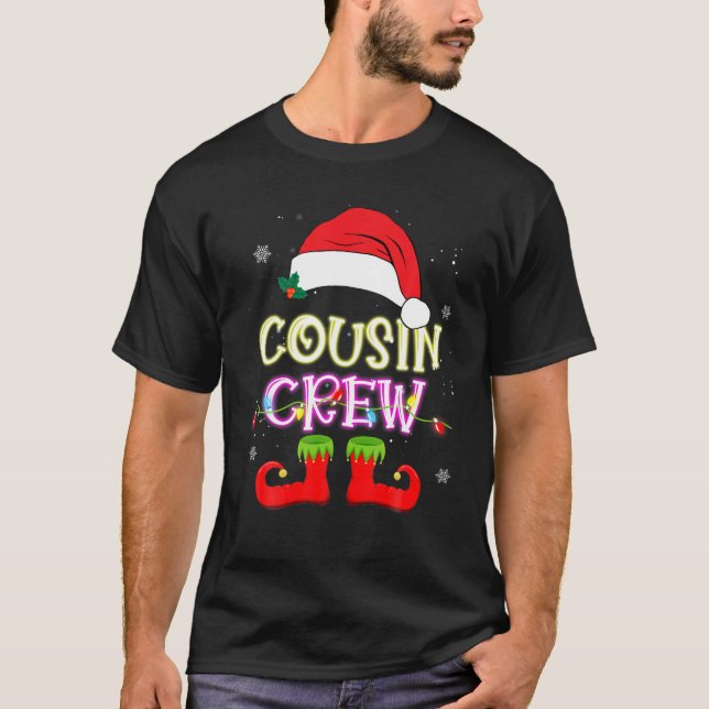Cousin Crew Christmas Family Member Group Cousins T-Shirt (Front)