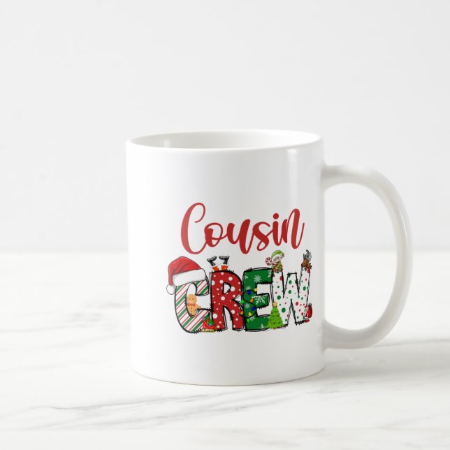 Cousin Crew Christmas Family Pajama Front And Back Coffee Mug (Right)
