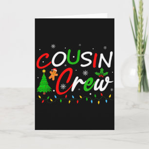 Cousin Crew Christmas Family Santa Men Women Kids Card