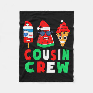 Cousin Crew Christmas In July Squad Pajamas Matchi Fleece Blanket