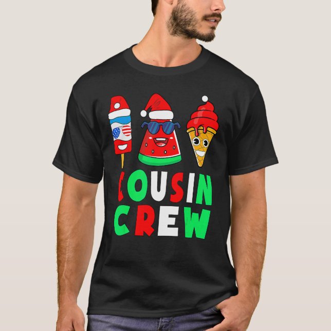 Cousin Crew Christmas In July Squad Pajamas Matchi T-Shirt (Front)