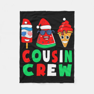 Cousin Crew Christmas In July Squad Pyjamas Matchi Fleece Blanket