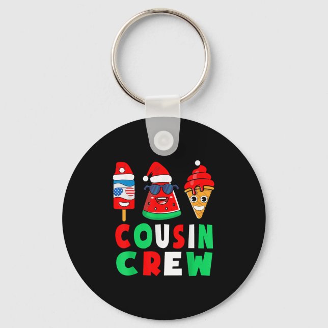Cousin Crew Christmas In July Squad Pyjamas Matchi Key Ring (Front)