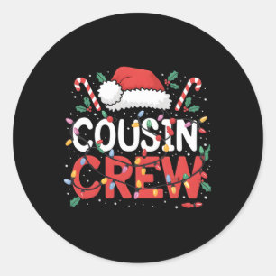 Cousin Crew Christmas Kids Cousins Christmas Crew Classic Round Sticker