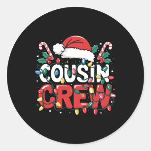 Cousin Crew Christmas Kids Cousins Christmas Crew Classic Round Sticker