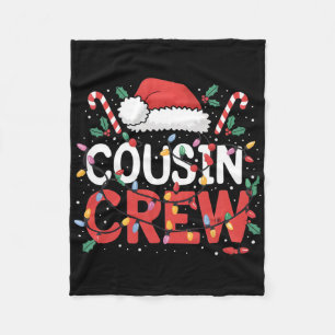 Cousin Crew Christmas Kids Cousins Christmas Crew  Fleece Blanket