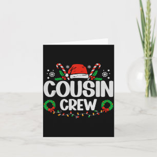 Cousin Crew Christmas Lights Family Matching Pajam Card