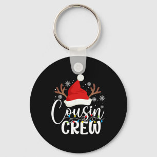 Cousin Crew Christmas Matching Xmas Lights Pajama  Key Ring