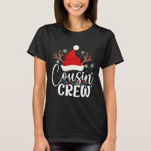 Cousin Crew Christmas Matching Xmas Lights Pajama T-Shirt