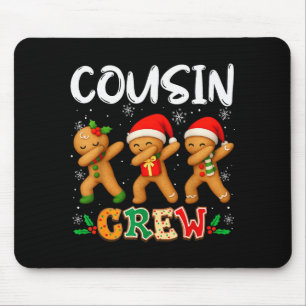 Cousin Crew Christmas Pajama Gingerbread Man Dabbi Mouse Pad