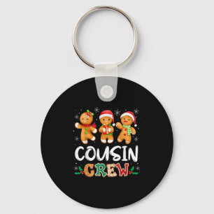 Cousin Crew Christmas Pajama Shirt Gingerbread Man Key Ring