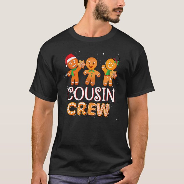 Cousin Crew Christmas PJs  Gingerbread Man 1 T-Shirt (Front)
