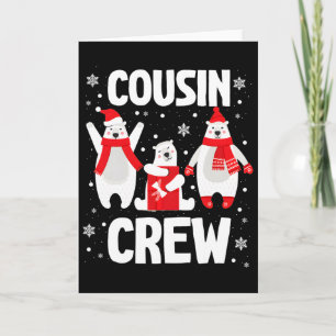 Cousin Crew Christmas Pjs - Polar Bear Family Card