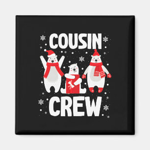Cousin Crew Christmas Pjs - Polar Bear Family  Magnet