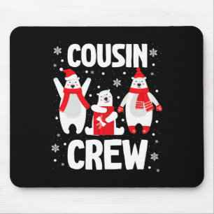 Cousin Crew Christmas Pjs - Polar Bear Family Mouse Pad