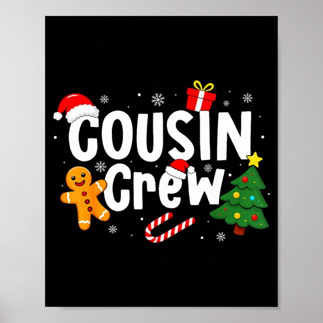 Cousin Crew Christmas Pyjamas For Men Kids Women G Poster (Front)