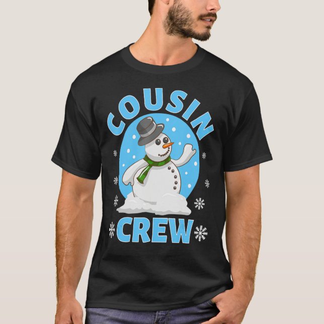 Cousin Crew Christmas Pyjamas Gnome Tree Merry Xma T-Shirt (Front)