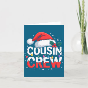 Cousin Crew Christmas Reindeer Antlers Hat Lights  Card