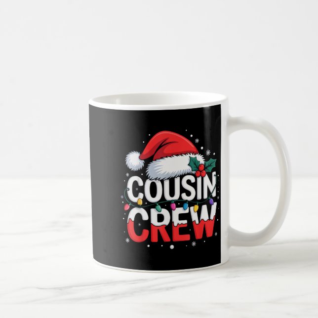 Cousin Crew Christmas Reindeer Antlers Hat Lights  Coffee Mug (Right)