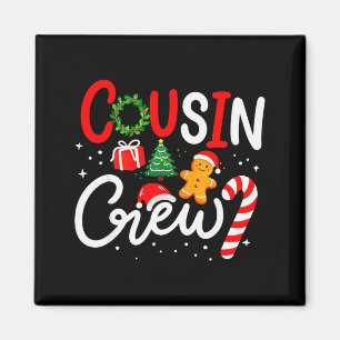 Cousin Crew Christmas Xmas Family Matching Pajamas Magnet