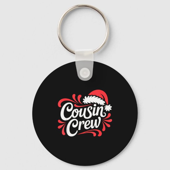 Cousin Crew Christmas Xmas Lights Family Matching  Key Ring (Front)