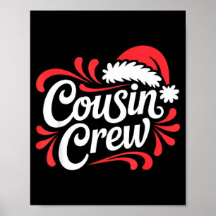 Cousin Crew Christmas Xmas Lights Family Matching  Poster