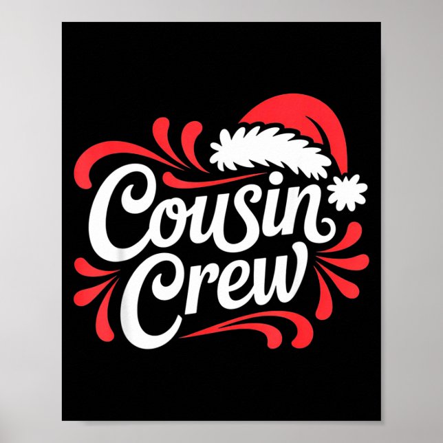Cousin Crew Christmas Xmas Lights Family Matching  Poster (Front)