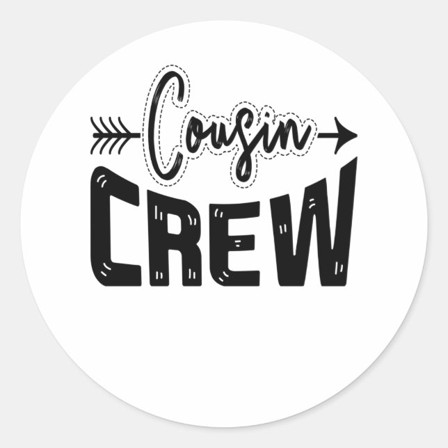 Cousin Crew Classic Round Sticker (Front)