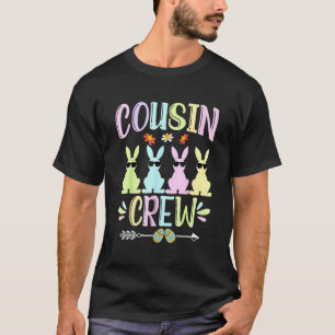 Cousin Crew Cute Bunny Rabbit Matching Easter Day  T-Shirt