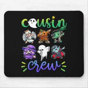 Cousin Crew Dabbing Halloween Boys Skeleton Zombie Mouse Pad