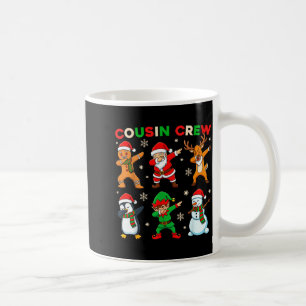 Cousin Crew Dabbing Santa Elf Friends Christmas Fu Coffee Mug