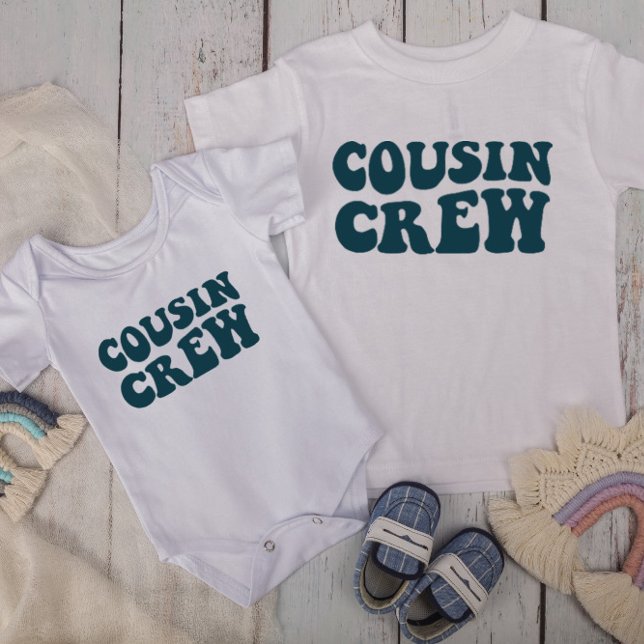 Cousin Crew | Dark Teal Matching Family Baby T-Shirt (Creator Uploaded)