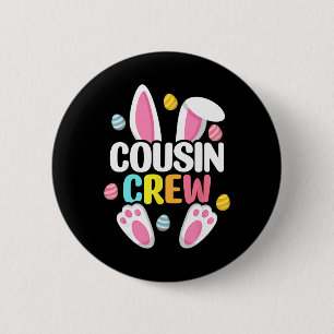 Cousin Crew Easter Bunny Family Matching Toddler B 6 Cm Round Badge