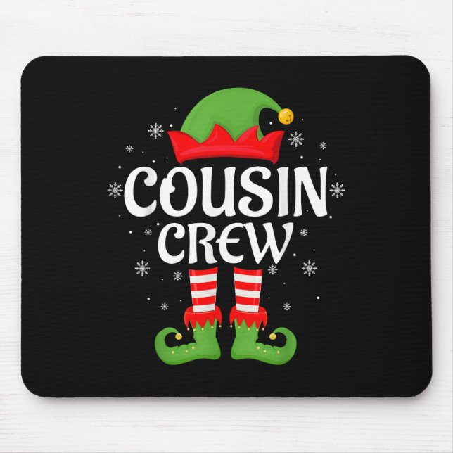Cousin Crew Elf Xmas Matching Family Elf Squad Chr Mouse Pad (Front)